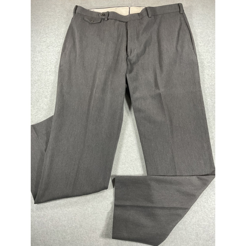 Polo Ralph Lauren Mens Charcoal Gray Cotton Dress Pants Trousers 42 x 34 2519